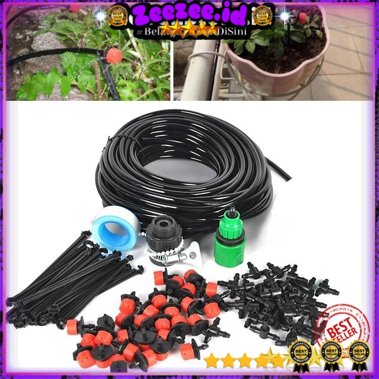 Peralatan Set Irigasi Air Taman Garden Watering Kit - LL-37 - Black