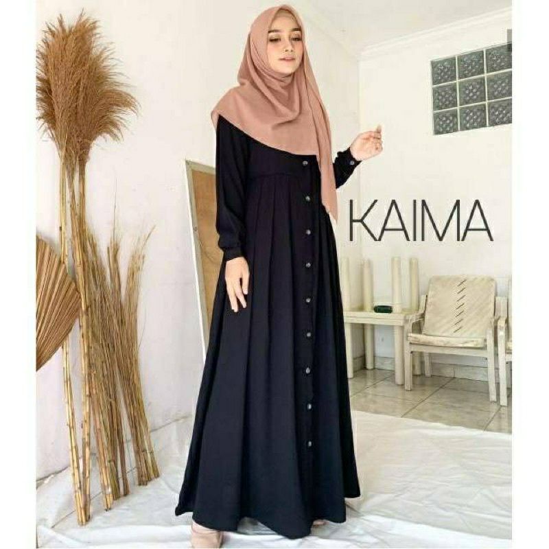 [ BISA COD ] KAIMA RINJANI KANCING REMPEL JUMBO BUSUI FRIENDLY/GAMIS WANITA/PAKAIAN MUSLIM