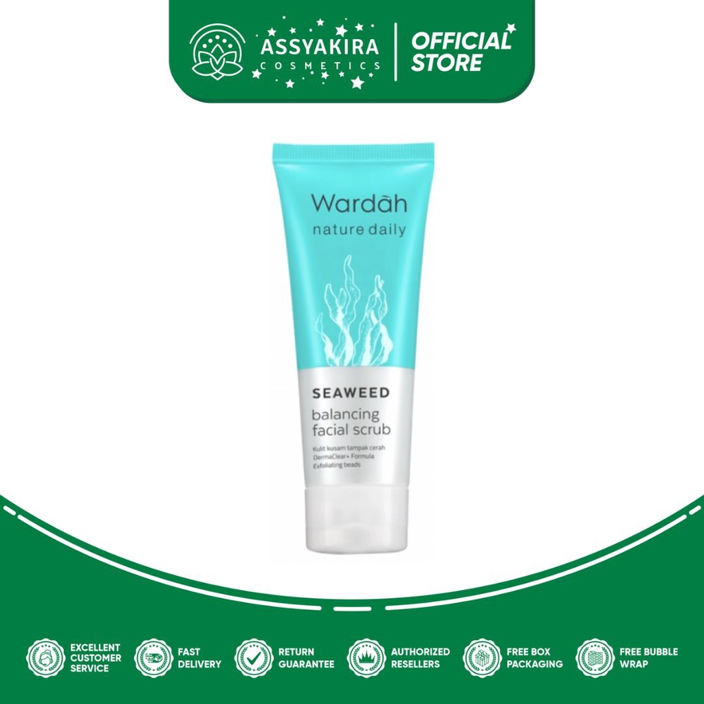 Wardah Nature Daily Seaweed Balancing Facial Scrub 60ml