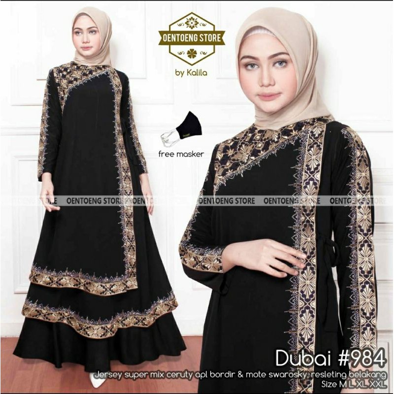 abaya turkey dubai 984 mewah ori cantik