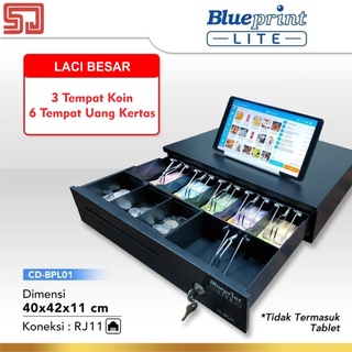Blueprint CD-BPL01 Cash Drawer Laci Kasir Besar Laci Penyimpanan Uang