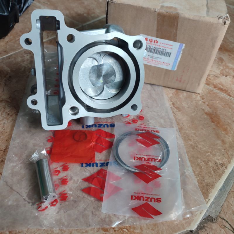 BLOK BORING SEHER PISTON SET ORIGINAL SCEM GSX 150 SATRIA FU INJEKSI 150