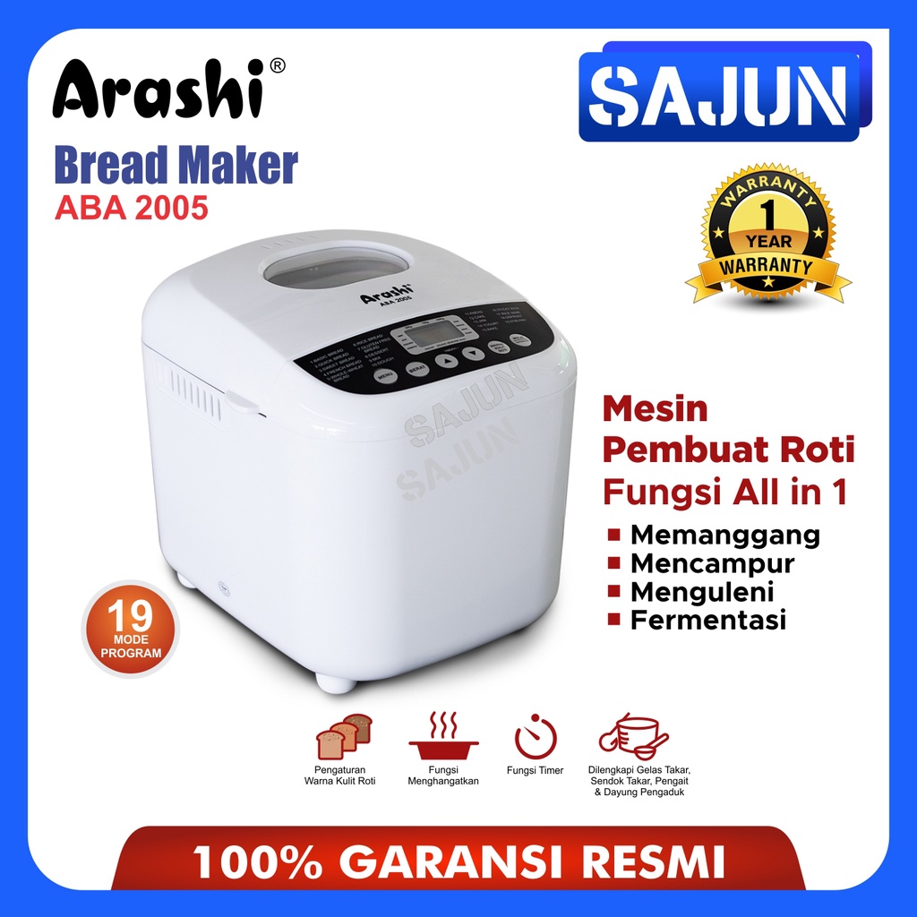 Arashi Bread Maker ABA 2005 Mesin Pembuat Roti ABA2005