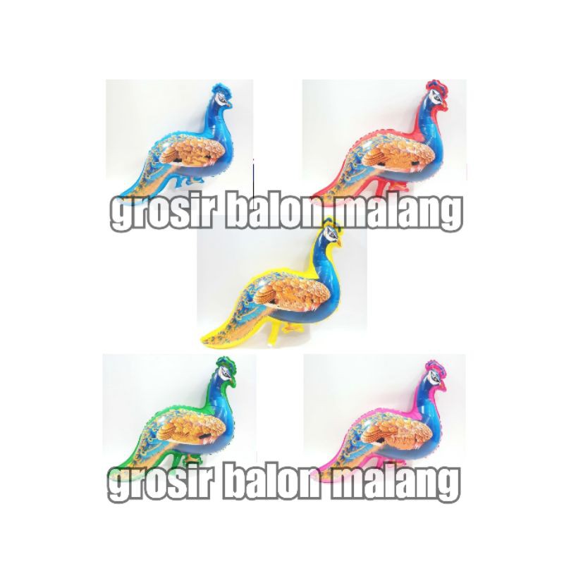 balon foil hewan merak/burung