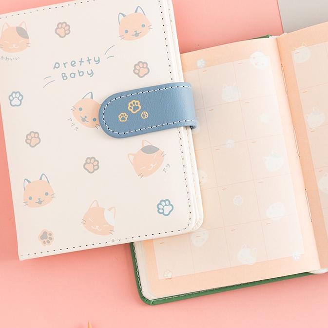 

Terlaku Buku diary kucing lucu / journal / agenda impor / notebook / buku catatan unik penutup magnet NFG*