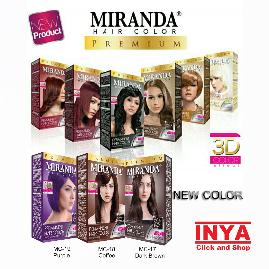 MIRANDA MC-7 FLOWERINESS RED LIQUID - Semir Rambut (30mlx2)+10ml - Pewarna Rambut