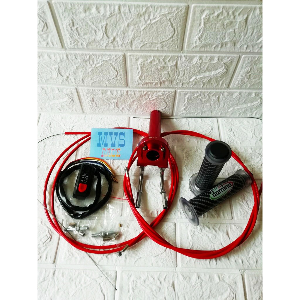 Gas Spontan 2 Kabel + Handgrip + Saklar Kanan + Kabel Gas = Sonic 150 R, Gsx 150 R, Nmax 155, Pcx 15