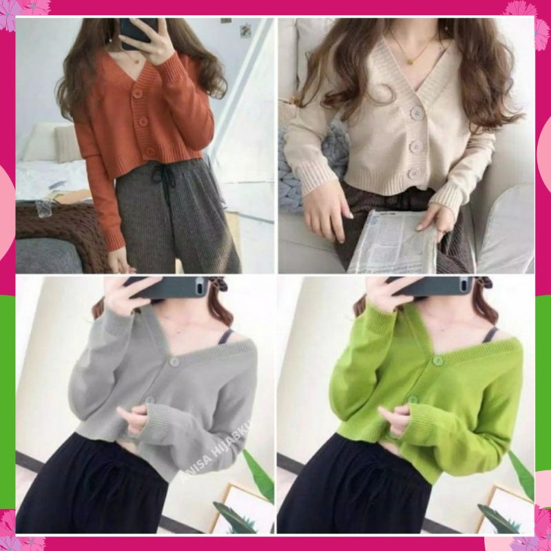 CARDIGAN RAJUT CROP TERMURAH BEST SELLER