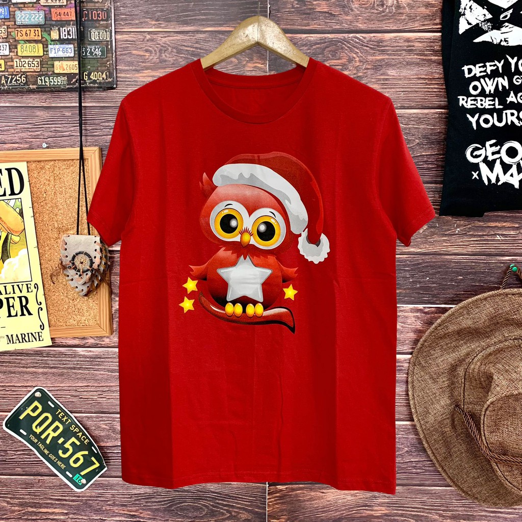 kaos distro pria kaos natal kaos christmast peguin allsize ld98cm cotton 30s tshirt oblong pria