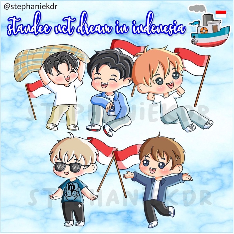 standee acrylic keychain gantungan kunci nct dream 7llin’ in indonesia jeno jaemin jisung chenle ren