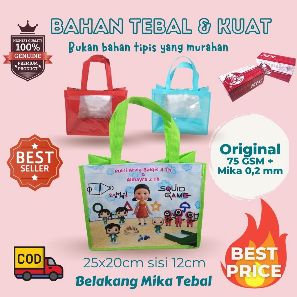 

Tas Ultah cinnamoroll Mika kuromi melody Pakai Nama Foto Custom Promo Tas Ulang Tahun Transparan