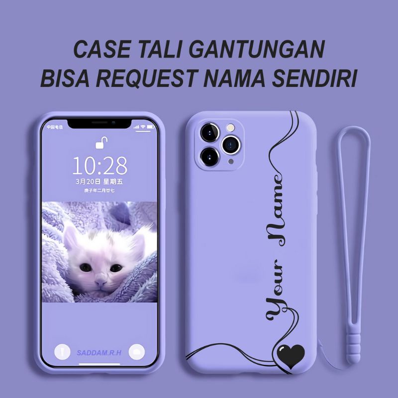 CASE HP TALI GANTUNGAN BISA RIQUEST NAMA VIVO OPPO SAMSUNG REALMI