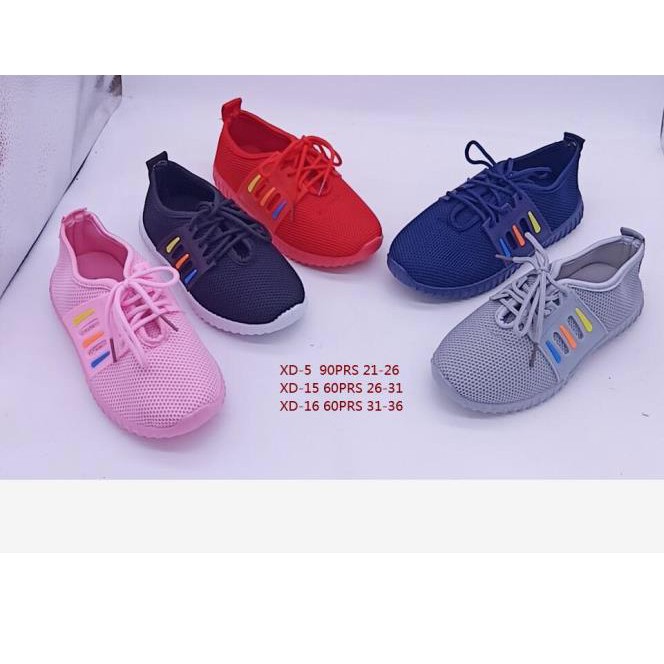 Sepatu Sneakers Anak Tali Garis Tiga IMPORT