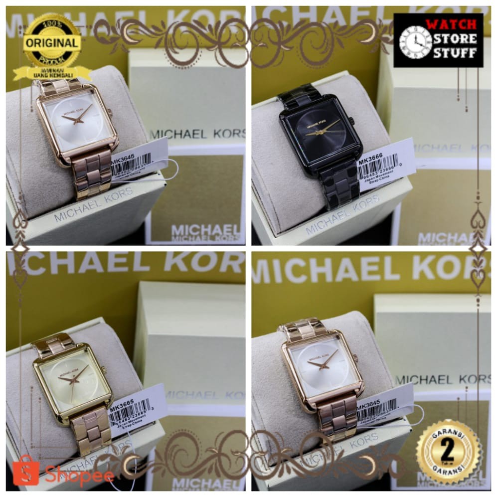 JAM TANGAN PRIA WANITA | RANTAI | KULIT | KARET | MURAH | WANITA MICHAEL KORS LAKE MK 3645 MK 3666 M