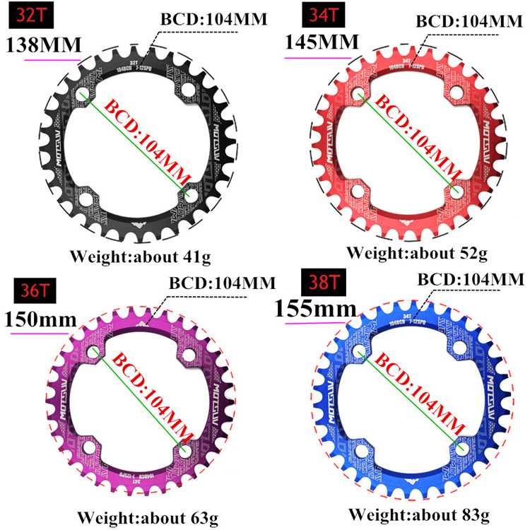 COD Gigi Crankset Sprocket Sepeda Aluminium