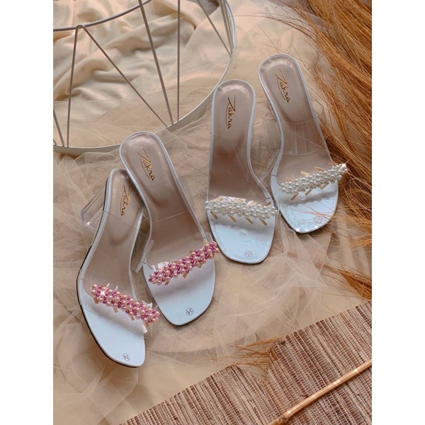 Termurah!!! sendal payet hak kaca 7cm lilac mewah, sepatu hak kaca payet , sepatu pengantin, sandal pesta, wedding shoes , sepatu hak wanita