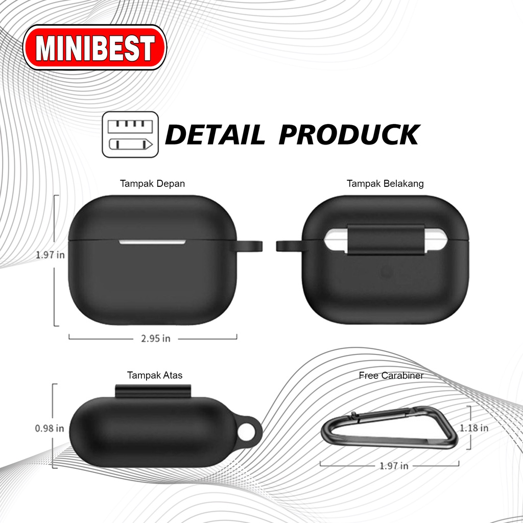 MINIBEST Case / Casing MB_Pods 3rd Generation (Premium Silicone Softcase + Free Hook) by minibest Indonesia