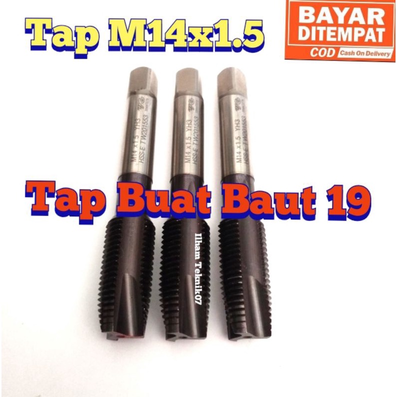 handtap tap baut 19 hand tap M14x1.5 tap drat 19 tap oli pembuat DRAT ulang mata tap bor tap