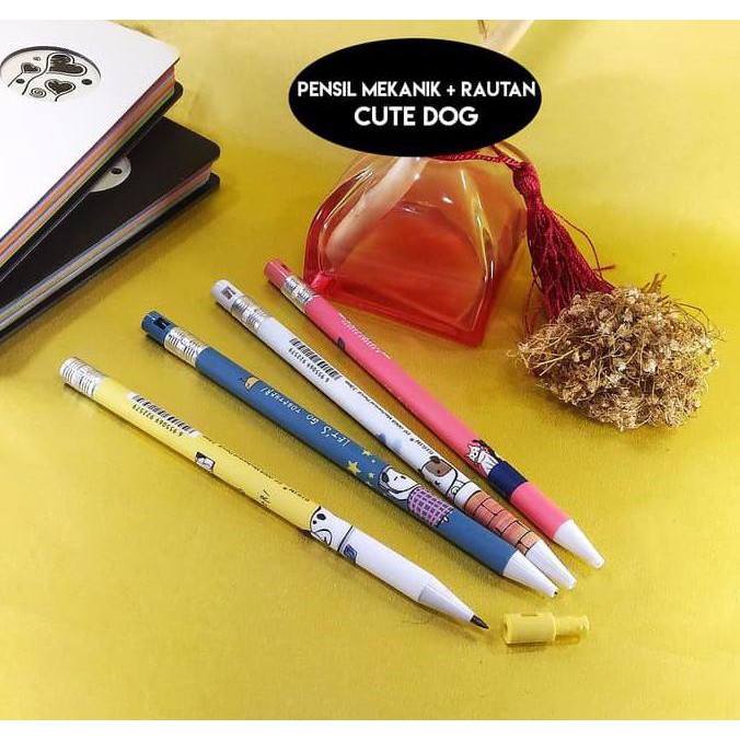 

Pensil Mekanik 2mm Rautan Diujung Pensil - CUTE DOG