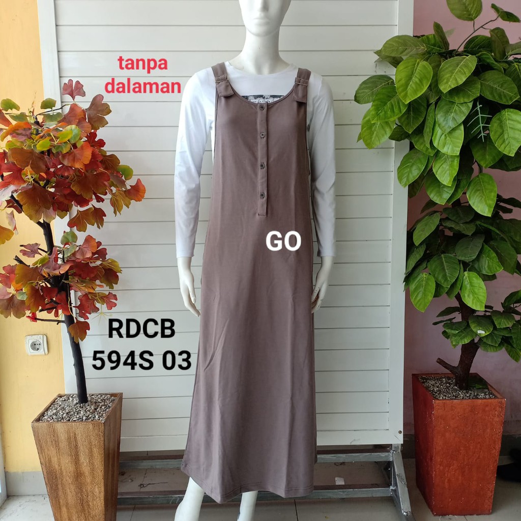 gof REMIX By (CARDINAL) JEANS OVERALL Pakaian Wanita Dress Singlet Tanpa Dalaman Berkancing Original Casual Santai