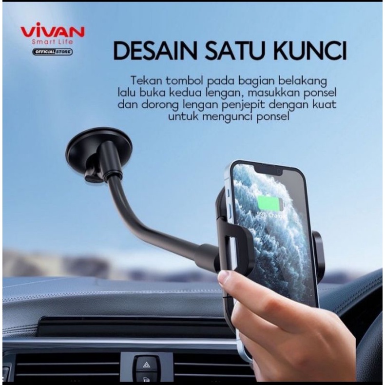 Vivan CHS11 Car Holder Stent Aluminium - Vivan Car CHS11 Mount Holder