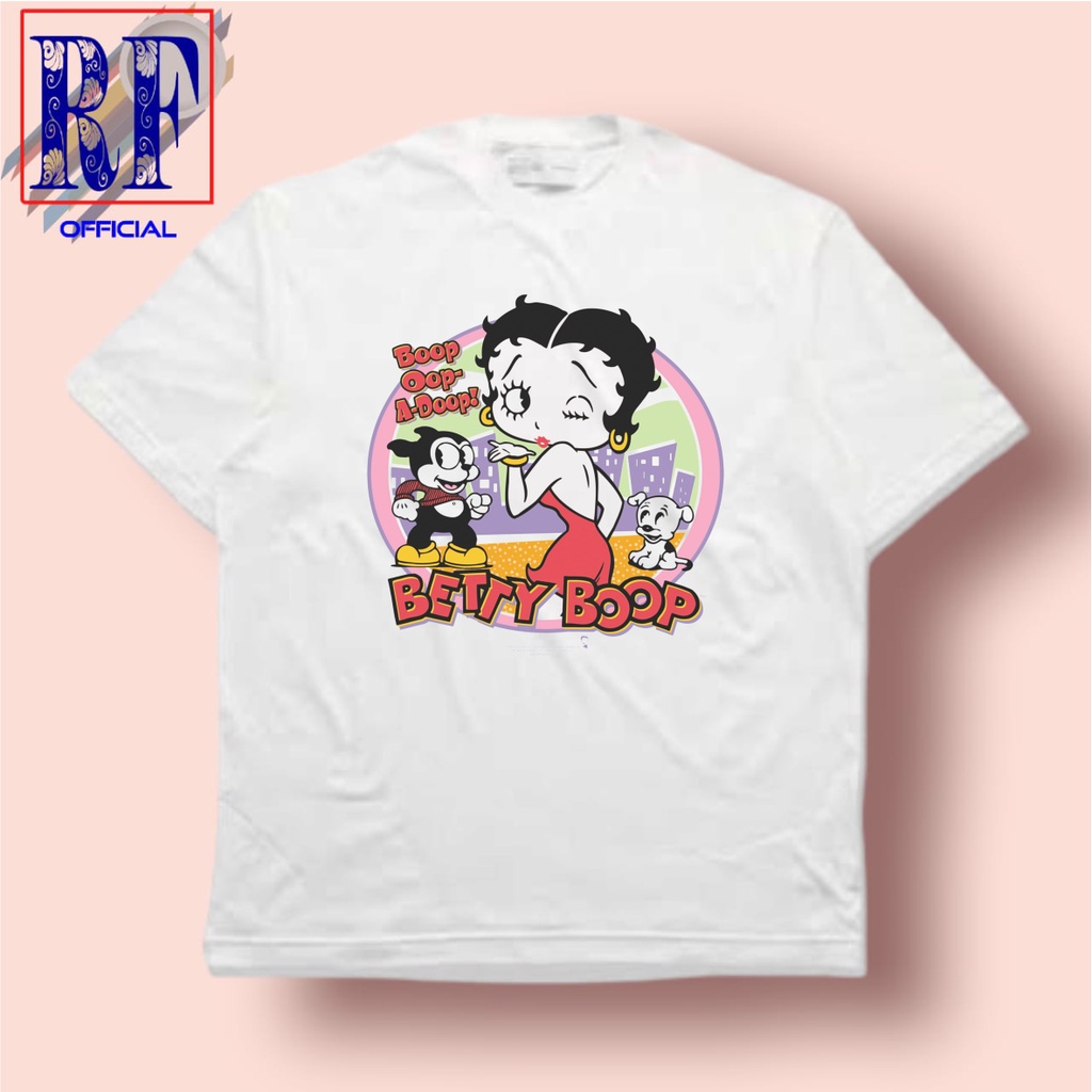 KAOS VINTAGE BETTY BOOP | T-SHIRT VINTAGE 90'S | BAJU PUTIH BOOP