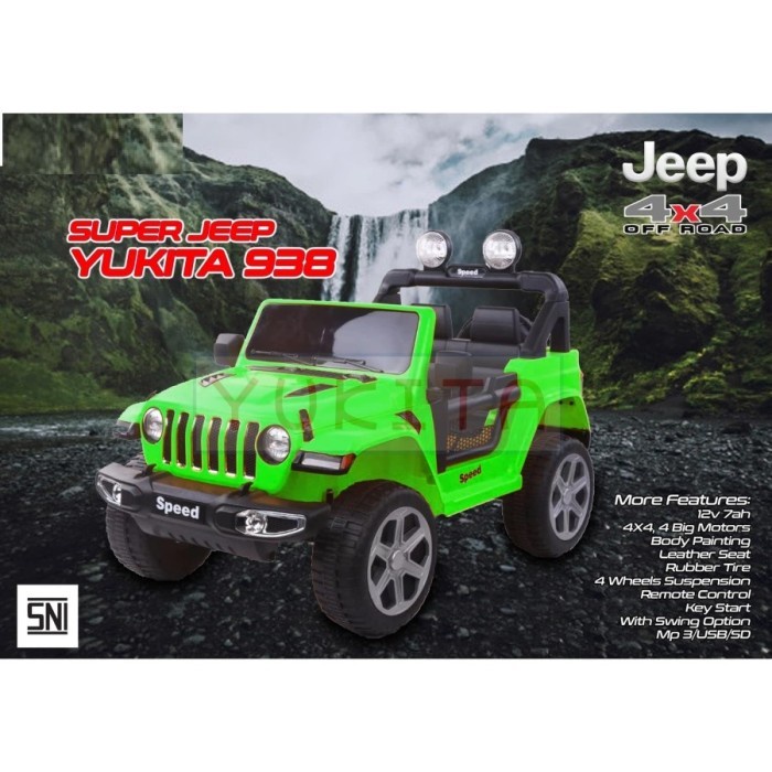 Mainan Mobilan Anak Mobil Aki Jeep YUKITA 938 12 Volt Paint