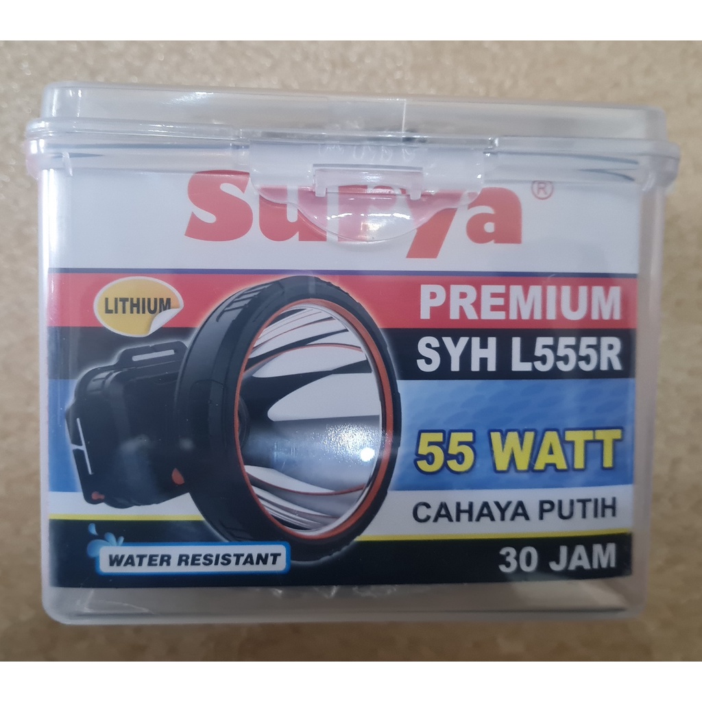 SURYA Senter Kepala Darurat Emergency 55 Watt Lithium SYH 555R