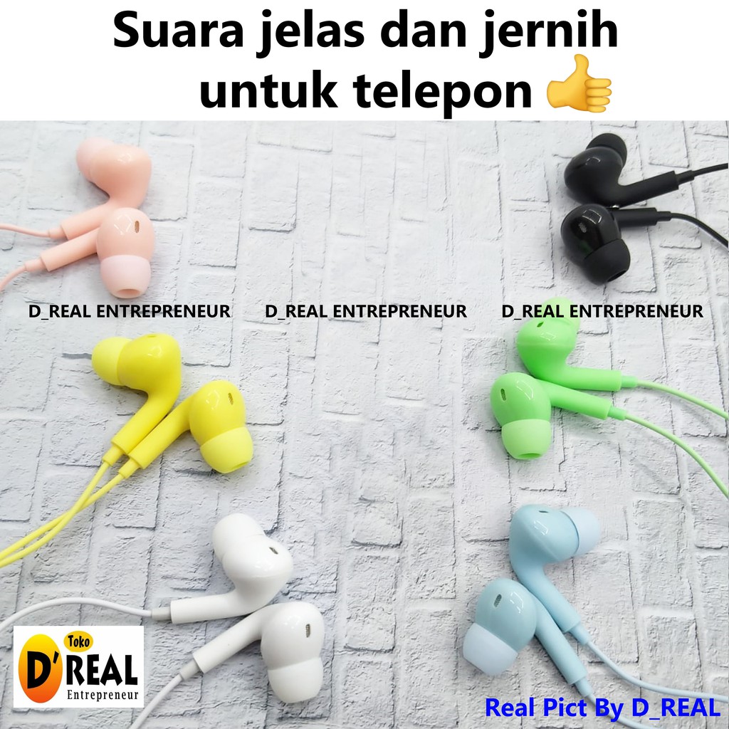 Headset Macaron U28 with mic Kualitas Premium Earphone Mega bass