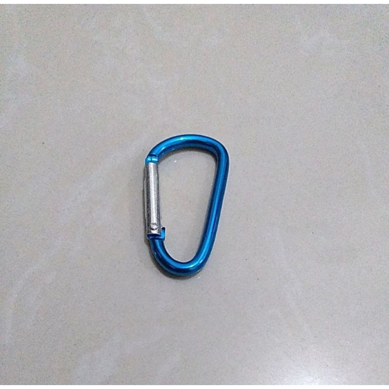 Carabiner Mini Gantungan Kunci Aluminium Alloy 5 D shape / gantungan kunci carabiner / carabinar murah