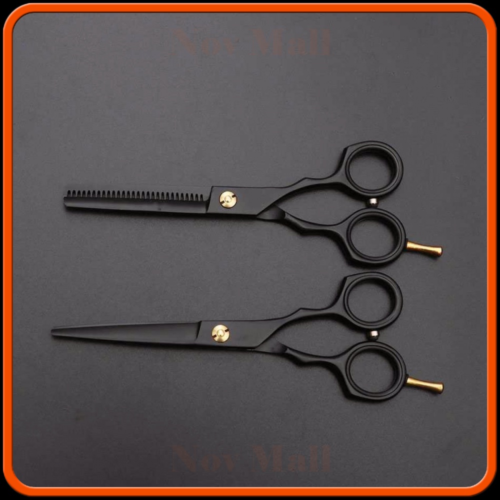 Gunting Rambut 5.5 Inch 2PCS with Razor Comb - 440C