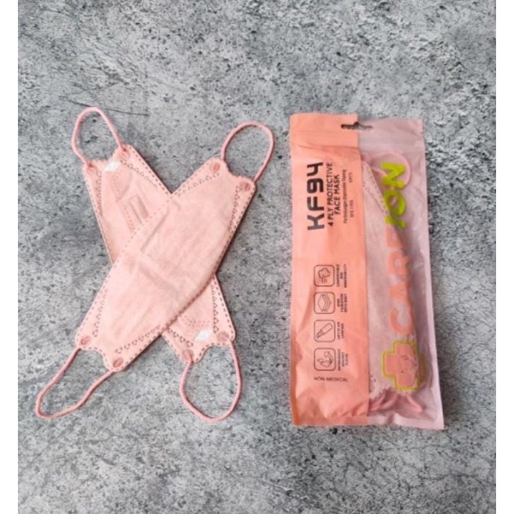 CAREION MASKER KF94 10 PC - MASKER KF94 4PLY CAREION KEMENKES SOFT SHRIMP POWDER