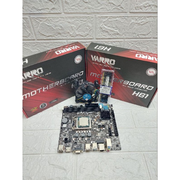 Paket Core i5 Gen 3 Mobo H61 Varro // Proc I5 3570 // Ram 8Gb - 16Gb Kingston