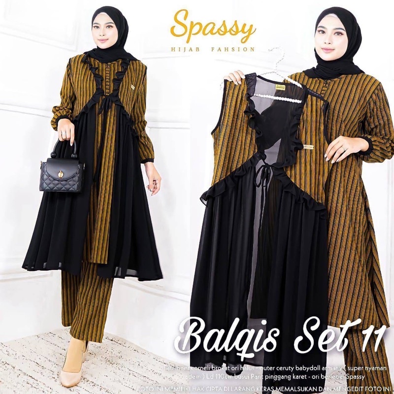 JEDAR ONE SET / baju muslim set celana / spassy