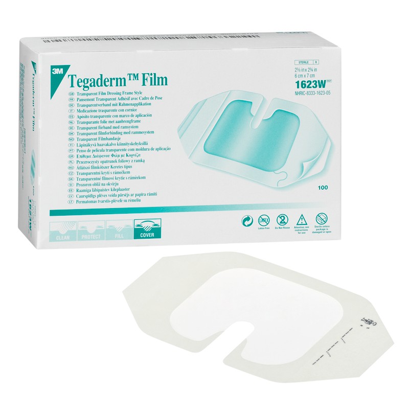 3M Tegaderm Film 1623W 6cm x 7cm l Plester Infus l Plaster Bening Anti Air - Ecer