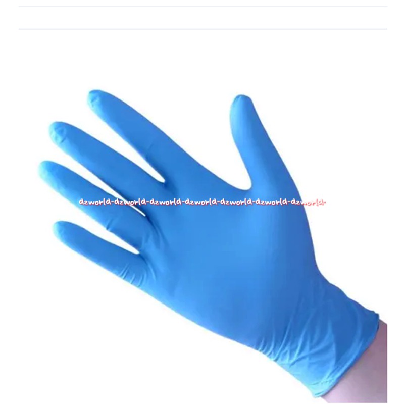 Intco Synmax Vinyl Exam Blue Gloves Powder free 100pc Sarung Tangan Kesehatan Warna Biru APD