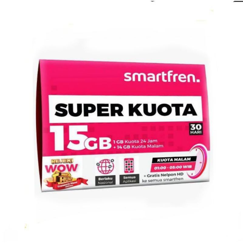 KARTU PERDANA SMARTFREN 15GB / 30 HARI