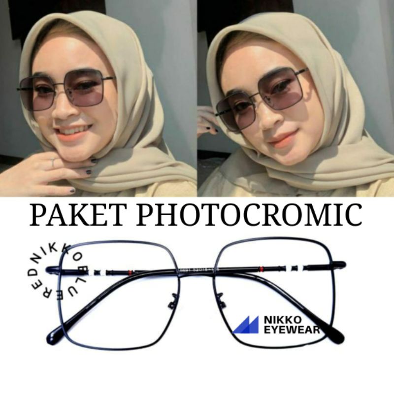 Frame Kacamata 9691, Gratis Lensa Photocromik,Gratis Lensa Blueray,Kacamata besi korea