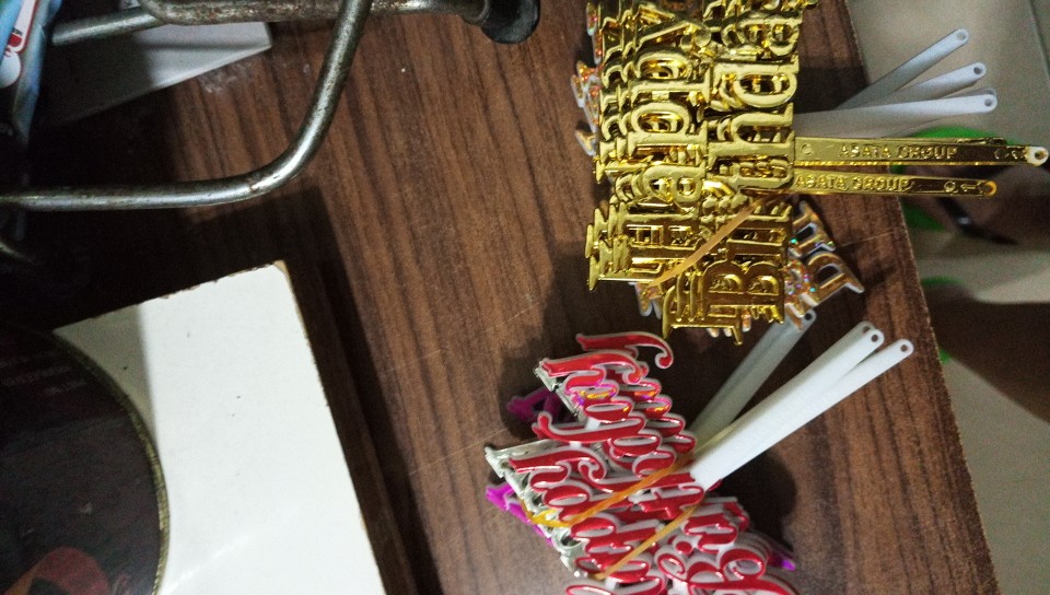 Ti-0013 Cake Topper Hiasan Kue Tulisan Happy Birthday Hbd Ungu