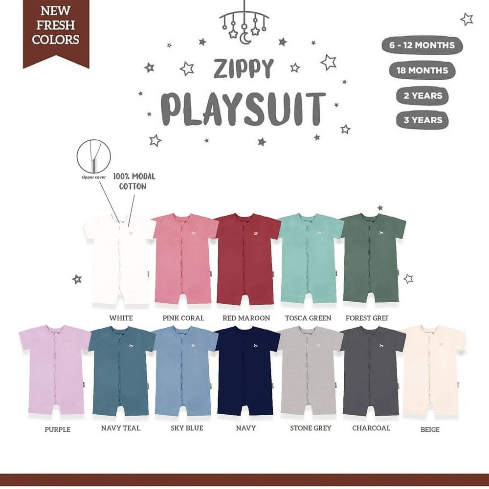 Little Palmerhaus Zippy Playsuit - Tersedia Pilihan Warna