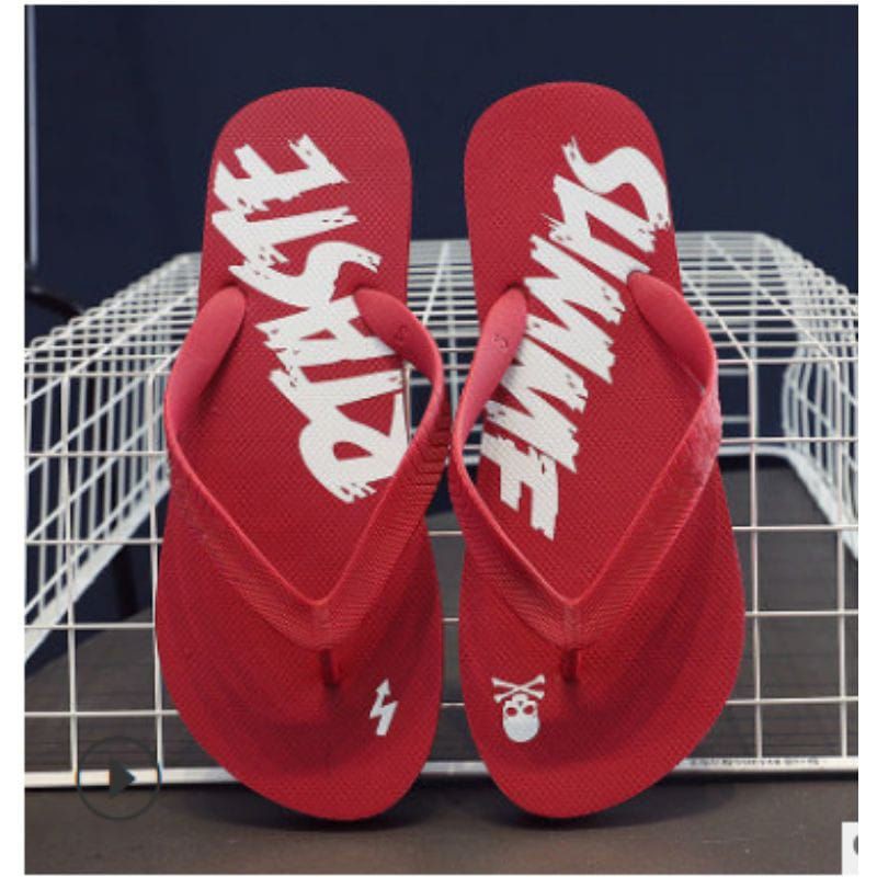 SANDAL JEPIT PRIA MOTIF LOGO STRUM-1