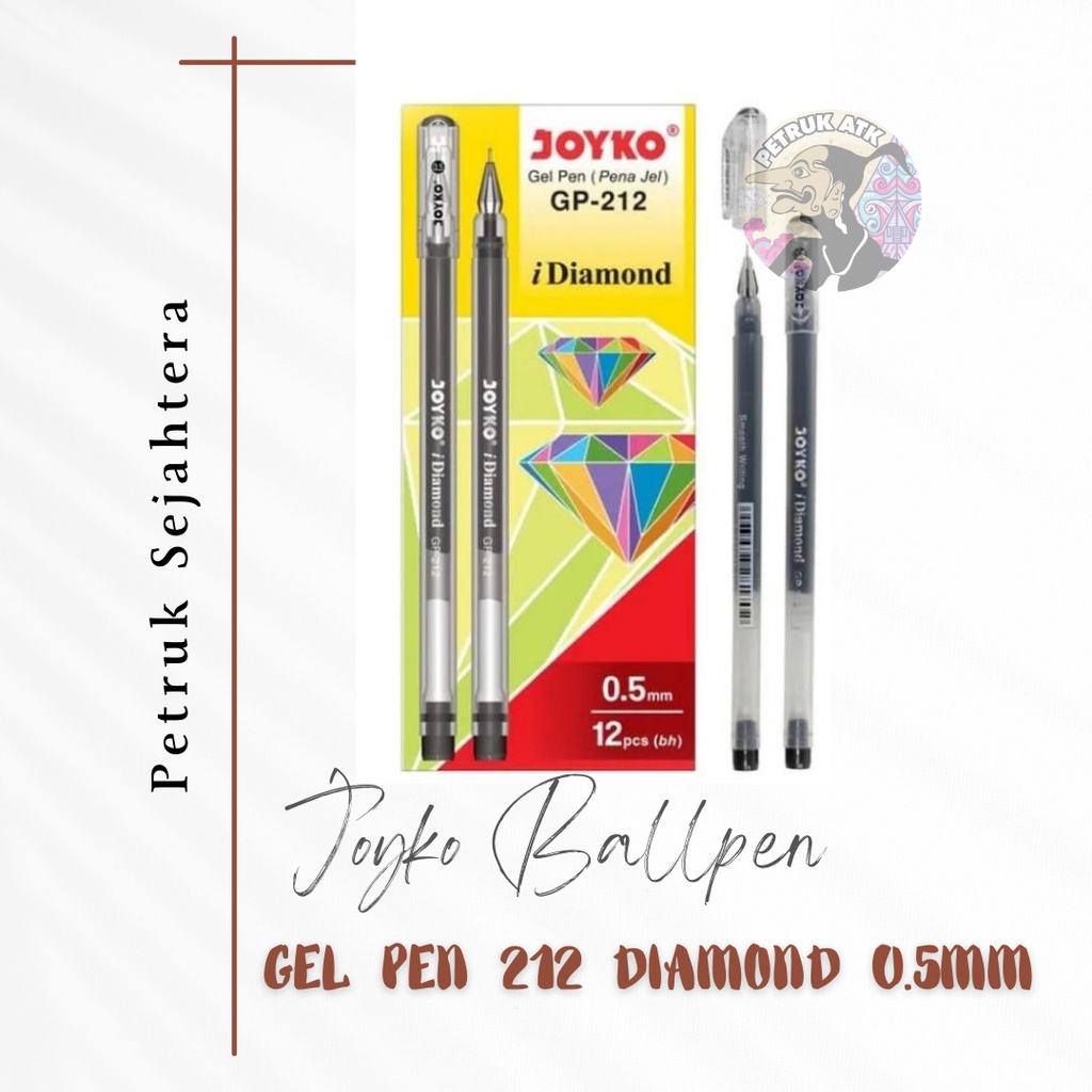 

[PCS] GEL PEN / PULPEN / PENA JOYKO GP-212 IDIAMOND 0.5 MM HITAM*