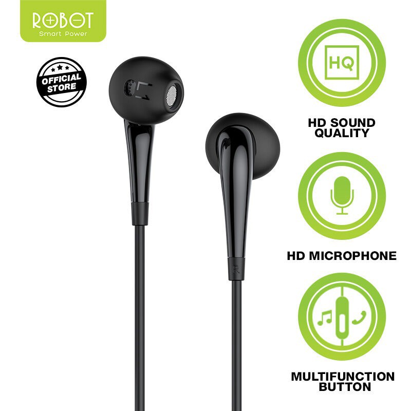 ROBOT RE701 Soft In Ear 3.5mm Wired Headset with High Definition Sound Quality