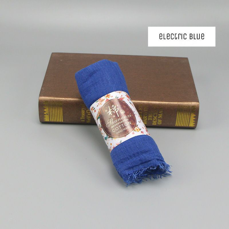 Crinkle Scarf 20 Warna / Crinkle hijab / Pashmina Rawis / Pashmina Crinkle-Electric blue