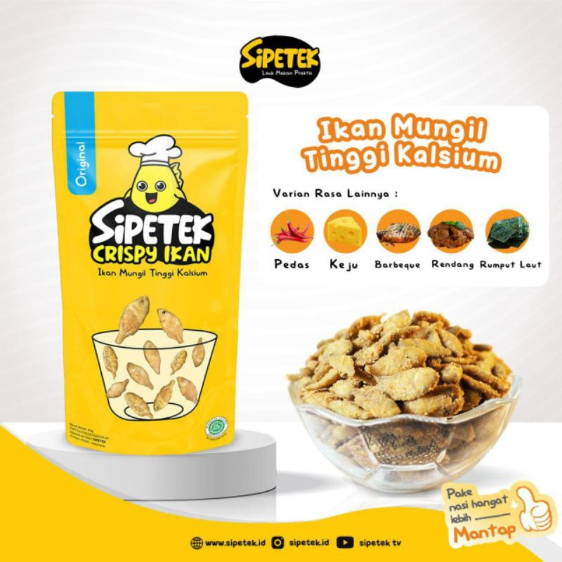 

Sipetek Crispy Ikan Cemilan Lauk Sehat Snack Sehat nonMSG nonpengawet