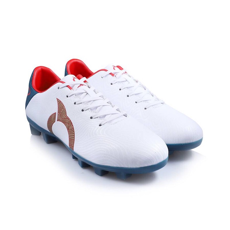 SEPATU BOLA ORTUSEIGHT TEMPEST FG WHITE RED & BLACK WHITE