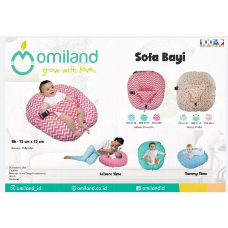 Omiland Sofa Bayi Motif Print Chevron / Polkadot