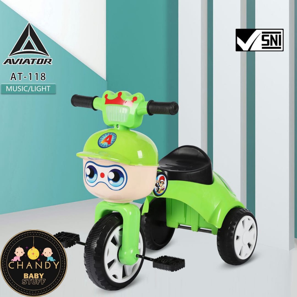 SEPEDA ANAK RODA TIGA TRICYCLE BABY AVIATOR AT 118