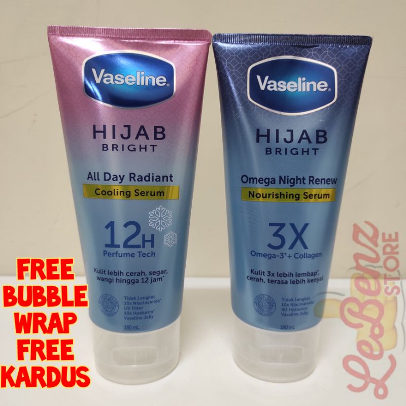 Vaseline Hijab Bright Serum Hand Body Lotion 180ml 180 ml