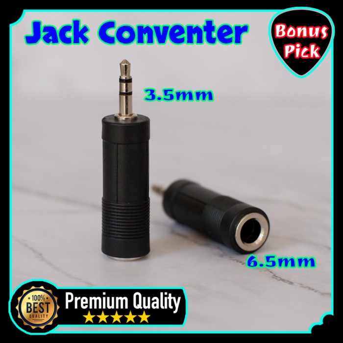 Audio Converter Jack 6.5mm to 3.5mm Adapter Jack Gitar